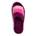 thumbnail image 3 of Roxoni Womens Terry Multicolor Striped Slide Slipper Burgundy, 3 of 4