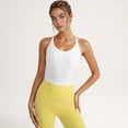 thumbnail image 6 of Women's V-Neck Cropped Tank Top with Spaghetti Straps and Built-In Bra for Yoga and Everyday Comfort - Small, White, 6 of 7