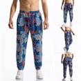 thumbnail image 1 of Ceisia Men's Paisley Geometric Patchwork Print Casual Pants Relaxed Tapered Fit with Elastic Drawstring Waist Gifts, 1 of 9