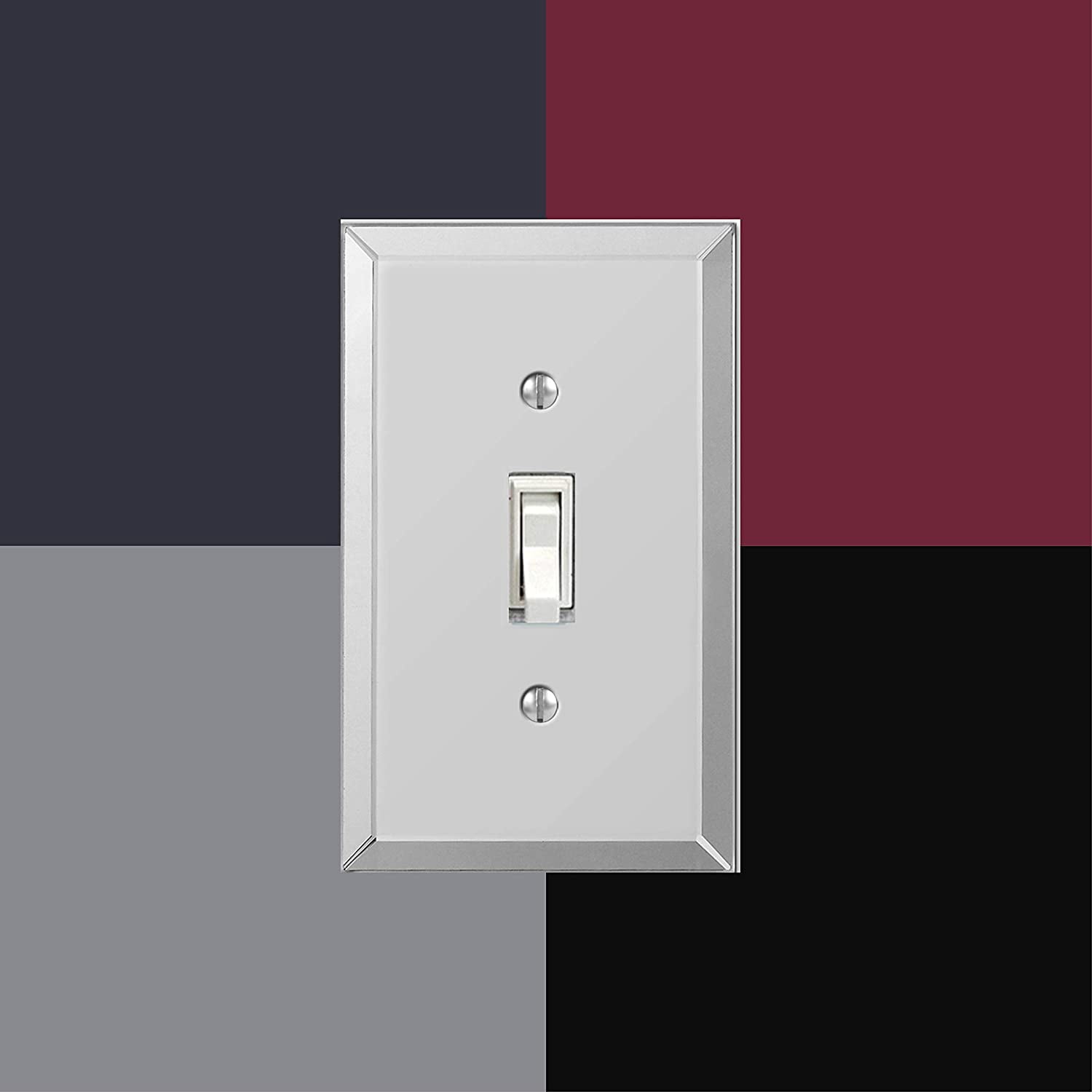 Amerelle 66TR Moderne Wallplate 1 Toggle / 1 Rocker Acrylic Clear 1-Pack