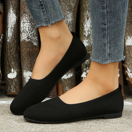 Xysaqa Slip on Shoes Women  Dress Shoes for Women Womens Solid Color Flats Shoes Lightweight Soft Sneakers Casual Shoe Gym Shoes Women on Clearance