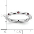 thumbnail image 4 of Solid Sterling Silver Stackable Expressions Created Ruby Ring - Ring Size 6.0-2.2gm, 4 of 7