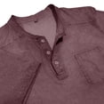 thumbnail image 6 of HOOMEUMY Men's Fashion Button Placket Short Sleeve Tops Lightweight Casual Basic Tees with Pocket for Daily Streetwear & Holiday Wine XXL, 6 of 6