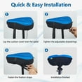 thumbnail image 4 of Zacro Bike Seat Cover, Comfortable Exercise Bicycle Saddle Cushion Extra Soft Wide for Indoor Outdoor, Blue (X-Large), 4 of 7