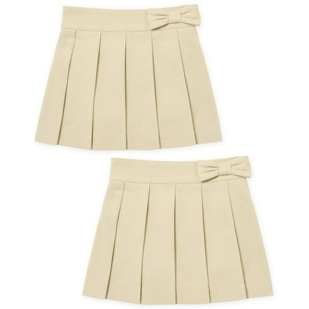 

The Children s Place girls And Toddler Pleated Skort Shorts Sandy 2 Pack 5T US