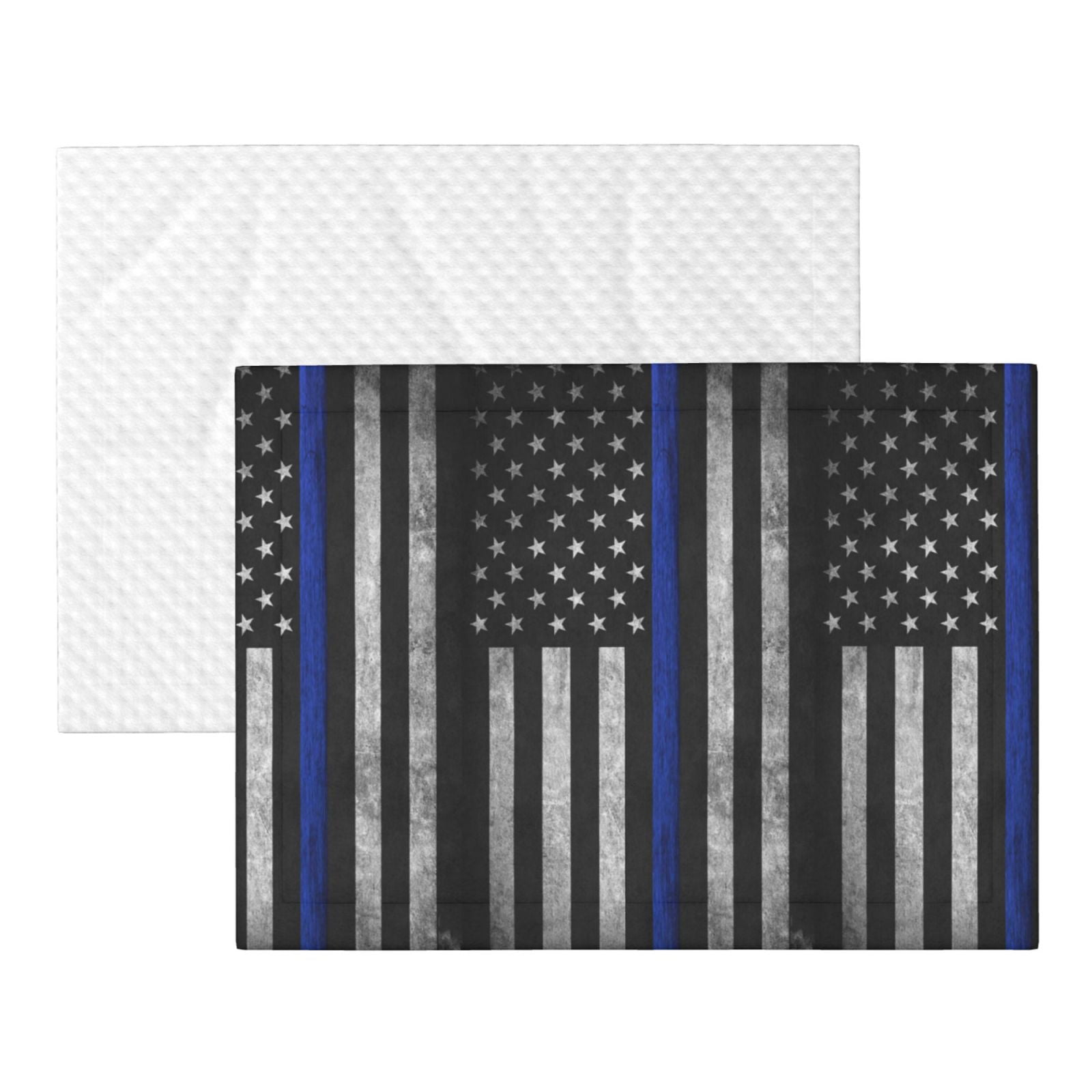 Thin Blue Line Flag Pattern Dog Blanket Soft Warm Flannel Cat Blanket Great Pet Throw for Cats Puppy Small Medium Large Dog