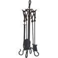 thumbnail image 1 of Ensemble d'Outils pour Foyer en Fer Forgé, Noir - 5 Pcs, 1 of 1