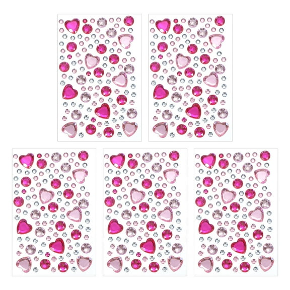 Uxcell Self-Adhesive Rhinestone Stickers, 2 Pcs Face Gems Jewel Stickers Crystal Circle Embellishment, Blue