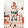 thumbnail image 6 of Family Christmas Pajamas, Long Sleeve Elk/Christmas Tree/Plaid/Snowflake Print Hooded Jumpsuit Sleepwear, 6 of 7