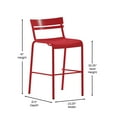 thumbnail image 5 of Emma + Oliver Stacking Armless Bar Height Stool, Red, 5 of 11