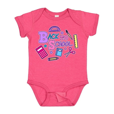 

Inktastic Back to School with School Supplies Gift Baby Girl Bodysuit