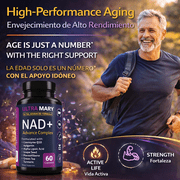 NAD+ Resveratrol Longevity Formula - 60 Capsules - Advanced Nicotinamide Adenine Dinucleotide with CoQ10, Green Tea, Apigenin & Turmeric - Cellular Energy & Vitality Support for Men & Women