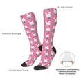 thumbnail image 4 of Yiaed Rabbit Holding Flowers Print Great elasticity Adult Stockings Sports socks for Men and Women, 4 of 6