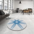 thumbnail image 4 of Ahgly Company Machine Washable Indoor Square Transitional Water Blue Area Rugs, 7' Square, 4 of 7