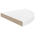 thumbnail image 3 of vidaXL Floating Corner Shelf Oak 9.8"x9.8"x1.5" MDF, 3 of 6