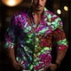 thumbnail image 1 of Camisa de solapa retro para hombre, ropa de calle de manga larga con botones para uso diario, ropa de hombre de diseñador de moda, informal, transpirable, 1 of 6