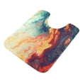 thumbnail image 3 of RMDQTR 16" × 24" Rectangle Shape Bathroom Rugs Plush Toilet Base Mat Soft Rugs Non Slip Absorbent Multicolor Fluid Pattern, 3 of 9