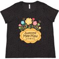 thumbnail image 3 of Inktastic Awesome Meemaw Grandmother Wildflowers Women's Plus Size T-Shirt, 3 of 5