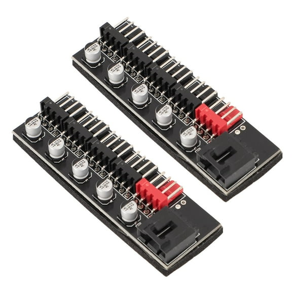 PWM Fan Hub, Chassis Fan Hub 2PCS for Motherboard