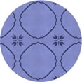 thumbnail image 1 of Ahgly Company Machine Washable Indoor Round Transitional Sky Blue Area Rugs, 6' Round, 1 of 7