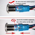 thumbnail image 3 of Interruptor de botón con enganche de metal - Interruptor de palanca impermeable con enchufe de cable (LED azul y rojo), 3 of 5