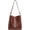 Brown, variant on Women's Bucket Shoulder Tote Bags Fashion Large Top Handle Satchel Handbags PU Leather Crossbody Purses 2pcs