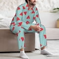 thumbnail image 7 of Sikiie Watermelon Mens Pajama Set, Soft Warm Long Sleeve Sleepwear, Cozy Button-Down Pjs for Men-XX-Large, 7 of 7