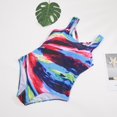 thumbnail image 5 of One Piece Swimsuit for Women Fashion Plus Size Conservative Gradient Stripe Large Beachwear Bikini Bathing Suit, 5 of 7