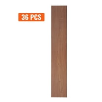 KFFKFF Stick-On Vinyl Floor Tiles, 36x6 inches, Set of 36, 2.5mm Thickness, Rich Brown Wood Design, Ideal for DIY Kitchen, Dining Area, Bedroom & Bathroom Flooring, Simplifies Home Decoration