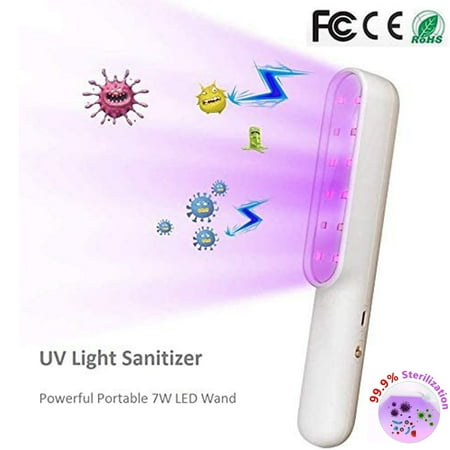 Ultraviolet Germicidal Lamp, UV Ultraviolet Sterilization Light Home Disinfection Light Home Improve Light for Hotel Household Wardrobe Toilet Car Kitchen Toys Pet Area, Travel Size