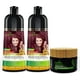 thumbnail image 1 of Combo Pack - Herbishh Hair Color Shampoo for Gray Hair + Argan Intense Hair Mask - Hair Dye Colors in Minutes - Long-lasting - 500 Ml - Stimulates Dry, Frizzy Hair (Wine Red), 1 of 7