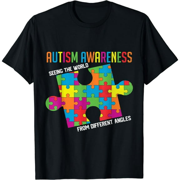 Seeing The World Understand Autistic Kids Autism Awareness T-Shirt