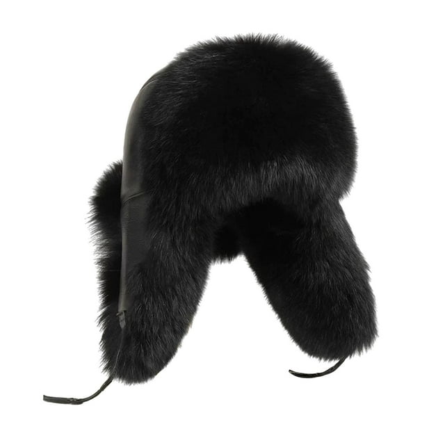 Esquirla Trapper Hat for Men Keep Warm Cozy Aviator Cap for Cold Weather Outdoor Snow black
