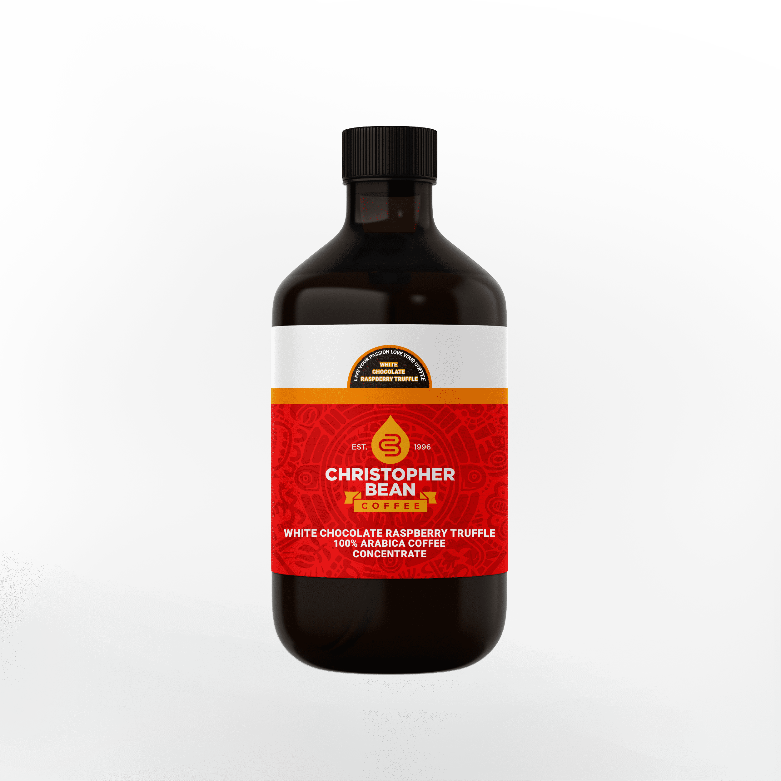 White Chocolate Raspberry Truffle Cold Brew, Iced Coffee, Hot Coffee Christopher Bean Liquid Java (8 Ounce Bottle) Makes 24-31 Cups