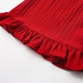 thumbnail image 5 of Gibobby Tirantes Para&nbsp;Camisa Blusa con volantes de algodón de color, ropa de manga para niños, Tops para niñas, Tops sólidos para niñas （Rojo， 4-5 Años), 5 of 5