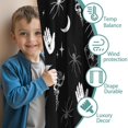 thumbnail image 3 of Blackout Kids Curtains,Black Gothic Hand Spider Pattern Childrens Insulated Curtains Set Of 2,Bedroom Essentials,Toddler Room Decor 42x54in(106x137cm), 3 of 5