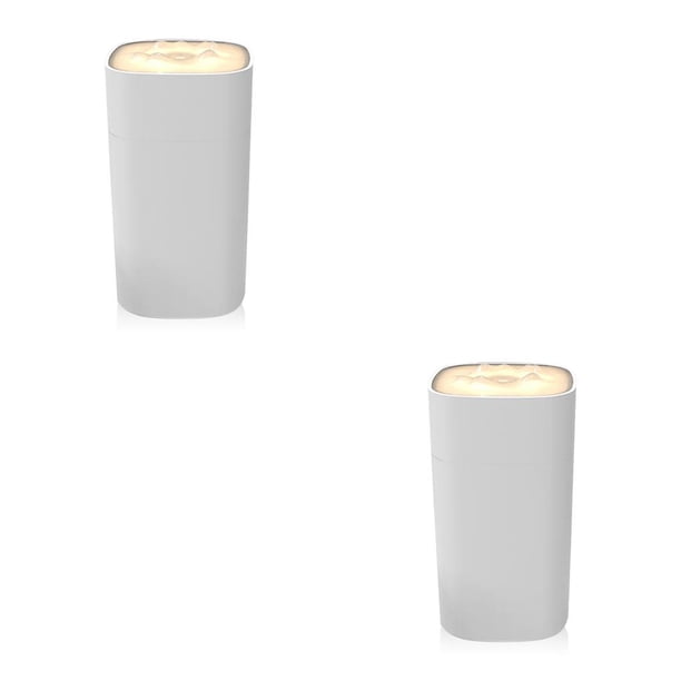 Wosthever Mini humidificador portátil, rociador pequeño, difusor silencioso de escritorio, lámpara de ambiente cálido de vapor, dormitorio, viaje, Blanco 2piezas Wosthever CBP162692