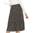 thumbnail image 1 of Falda Midi Para Mujer Allegra K Con Gradas Casuales Con Cintura Elástica Y Una Línea Negro S, 1 of 7