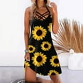 thumbnail image 2 of OAVQHLG3B Halter Hollow Out Sunflower Dress for Women Loose Midi Sleeveless Summer Dress Beach Casual Fashion Sundress Vestidos, 2 of 5