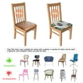 thumbnail image 5 of Green Boho Plant Pattern Seat Covers for Dining Room Chairs Set Of 4,Stretch Printed Washable Chair Seat Cover with Elastic Ties and Button,Removable Waterproof Couch Cushion Covers, 5 of 6