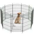 thumbnail image 2 of Domqga 36in Foldable Metal Dog Playpen, 10-Panel Rust-Proof Garden Fence for Yard, Patio and Garden, 2 of 11