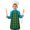 Green and Black, variant on Green and Black Checkered Pattern Teens Aprons, Adjustable Neck Strap, Toddler & Teens Aprons for Cooking & Baking, 19x23.6 Inches