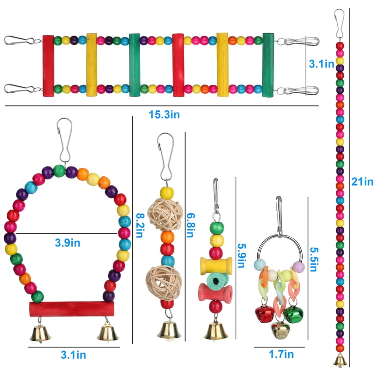 Parrot Pacifier Parrot Chew Toys 50pcs Colorful Bird Chew Toys - Parrot Pacifier Toys ...