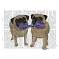 thumbnail image 2 of Fab Funky 18x15 Gold Ornate Wood Framed with Double Matting Museum Art Print Titled - Pugs and Cloth Bone, 2 of 4