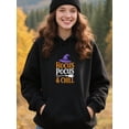 thumbnail image 4 of Spooky Cool Halloween Hoodie for Men and Women, Unisex Pullover Hooded Sweatshirt, Comfortable Cotton Poly Blend, Casual Seasonal Outfit, 4 of 5