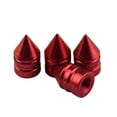 thumbnail image 1 of 4 Pieces Tire Stem Caps Wheel Covers Car Dust Tire Cap, Short Impale Shape () Red, 1 of 5