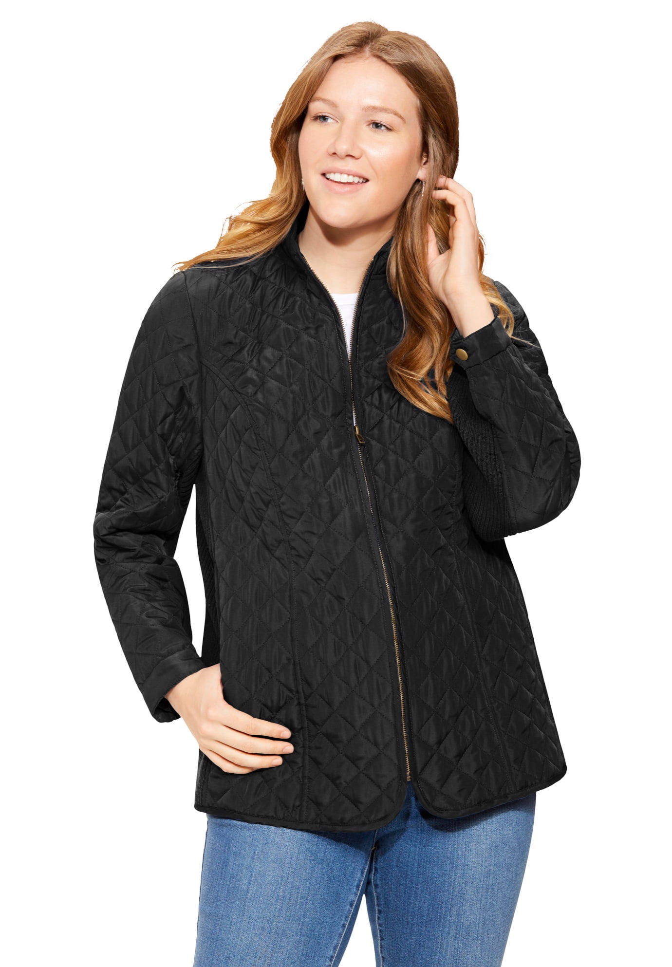 Woman Within Women's Plus Size Zip 