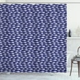 thumbnail image 1 of Ambesonne Blue Nautical Shower Curtain, Monotone Fish Pattern, 69"Wx84"L, Indigo and Pastel Purple, 1 of 3