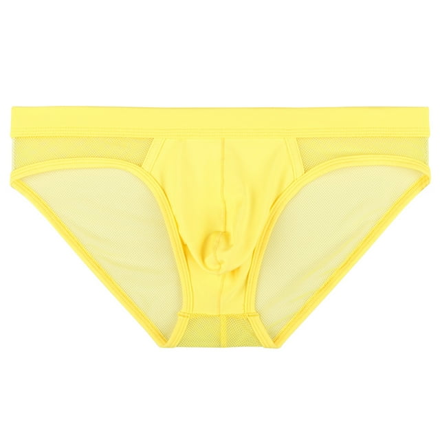 FhsagQ Underwear Men's Underwear with Pouch 3Xl Super Fit Mens Low Rise Briefs Ice Thread Underpants Fashion Ride up Underwear Pant Mens Underwear Cotton Boxers Comfortsoft Yellow L