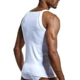 thumbnail image 4 of Men Cotton Rib Tank Top Sleeveless T-shirtXXL, 4 of 4